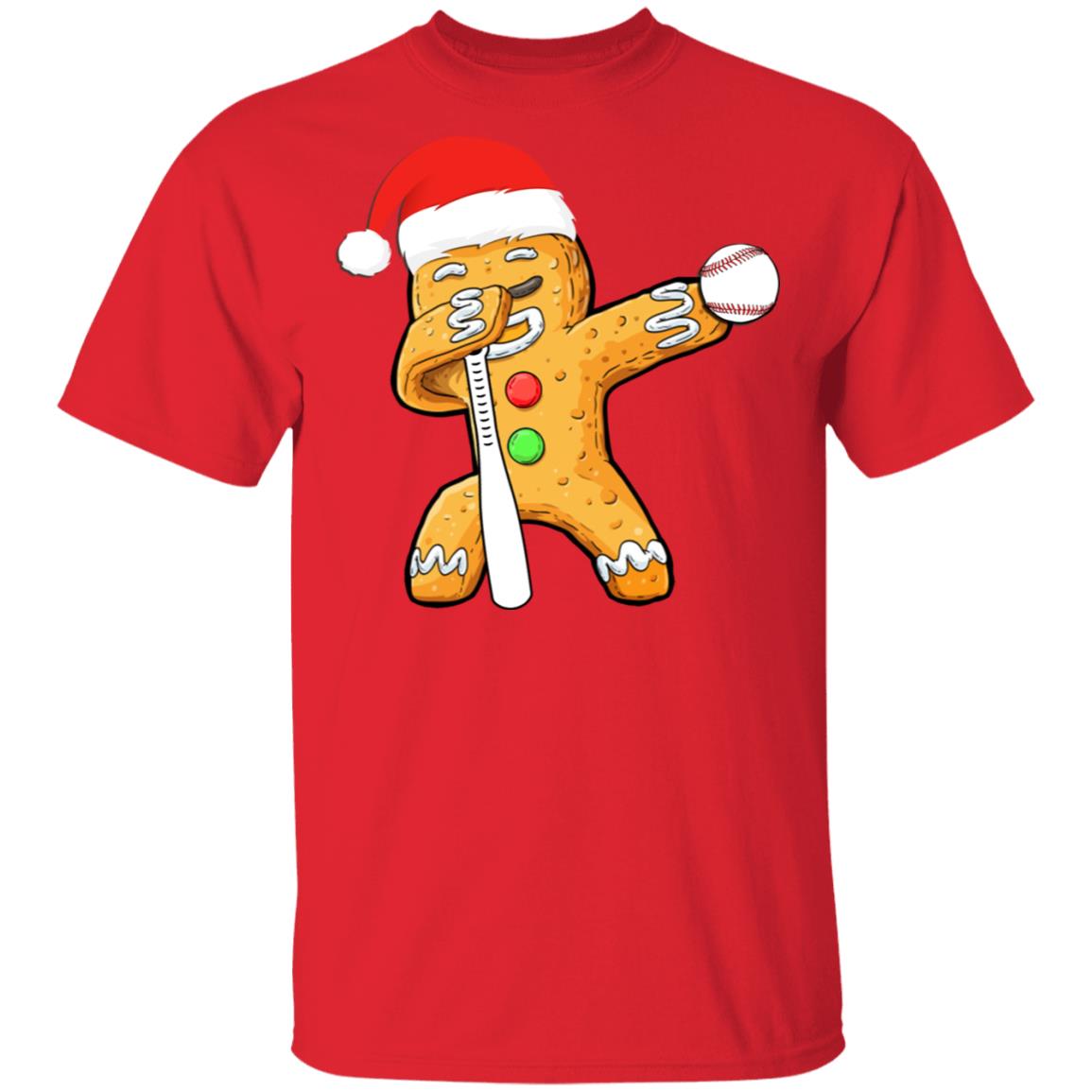 Dabbing Gingerbread Santa Baseball Christmas Pajama Gifts T-Shirt & Sweatshirt | Teecentury.com