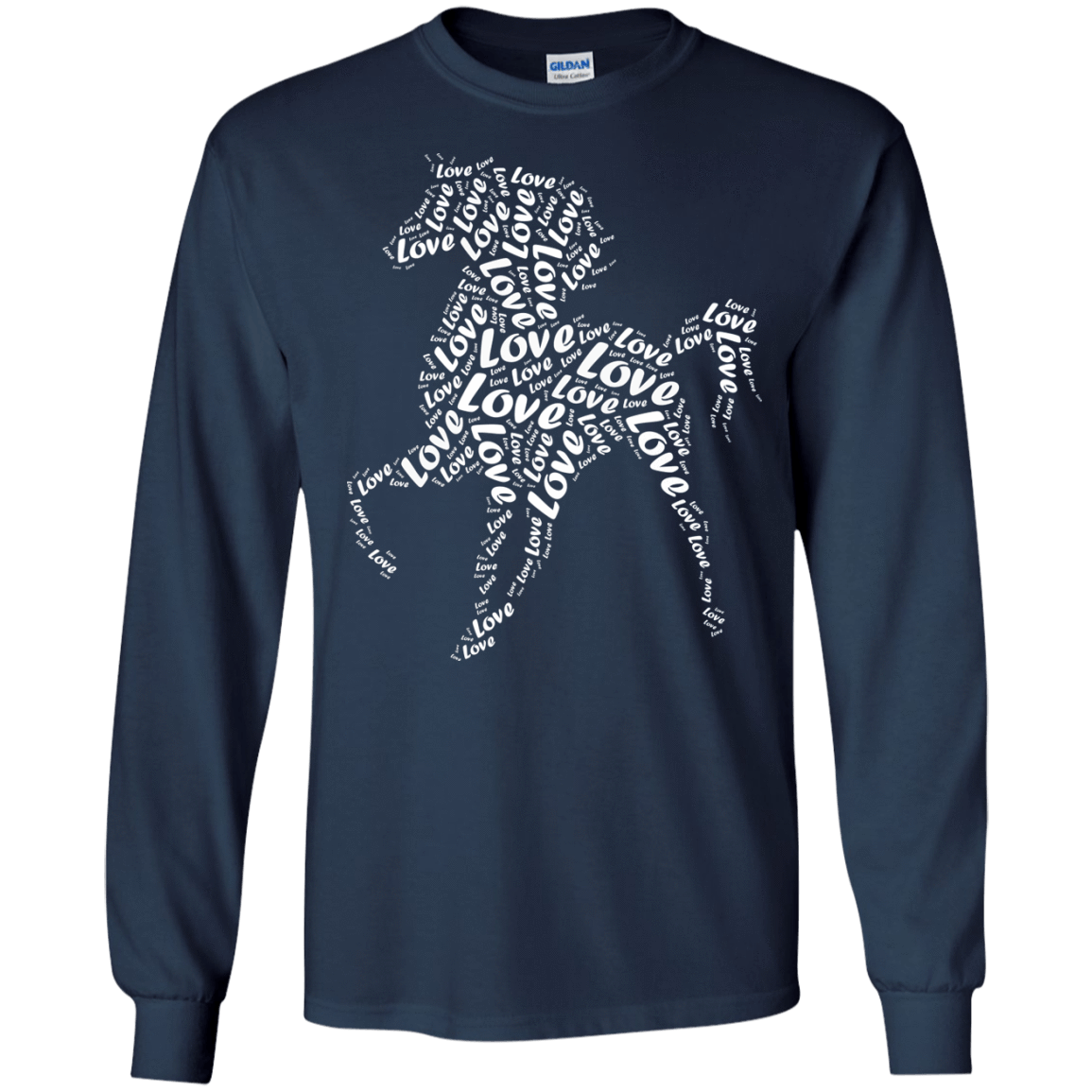 I Love Horse T-Shirt Word Graphic Tee T-Shirt & Hoodie | Teecentury.com