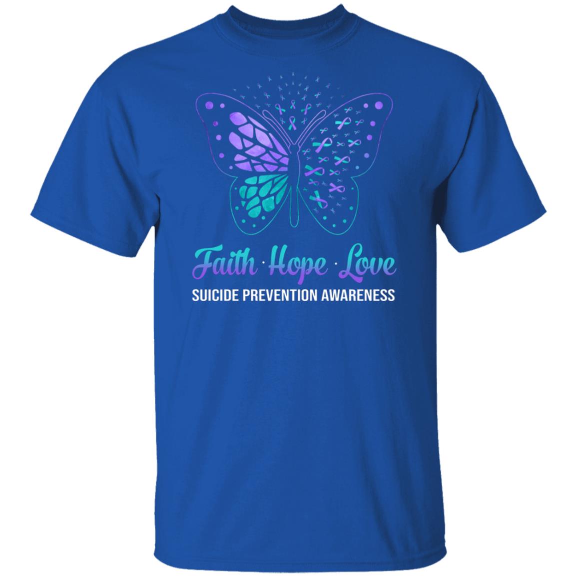 Faith Hope Love Butterfly Suicide Prevention Awareness T-Shirt & Hoodie | Teecentury.com