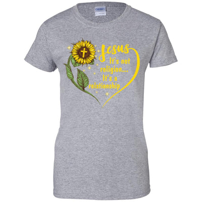 Sunflower Jesus It's Not A Religion It's A Relationship T-Shirt & Hoodie | Teecentury.com