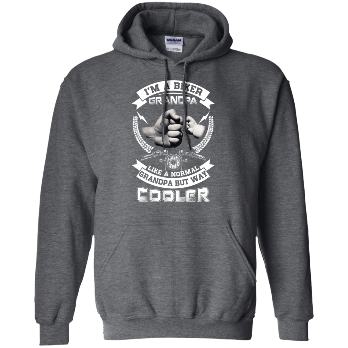 I'm A Biker Grandpa Like A Normal Grandpa But Way Cooler T-Shirt & Hoodie | Teecentury.com