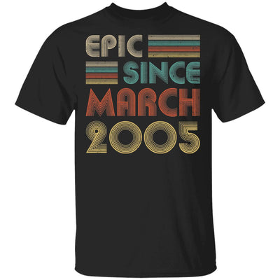 Epic Since March 2005 Vintage 17th Birthday Gifts T-Shirt & Hoodie | Teecentury.com