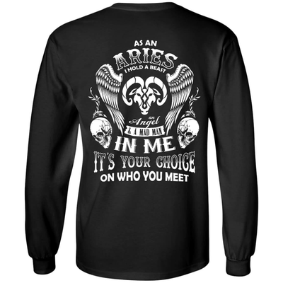 As An Aries I Hold A Beast An Angel A Madman In Me T-Shirt & Hoodie | Teecentury.com