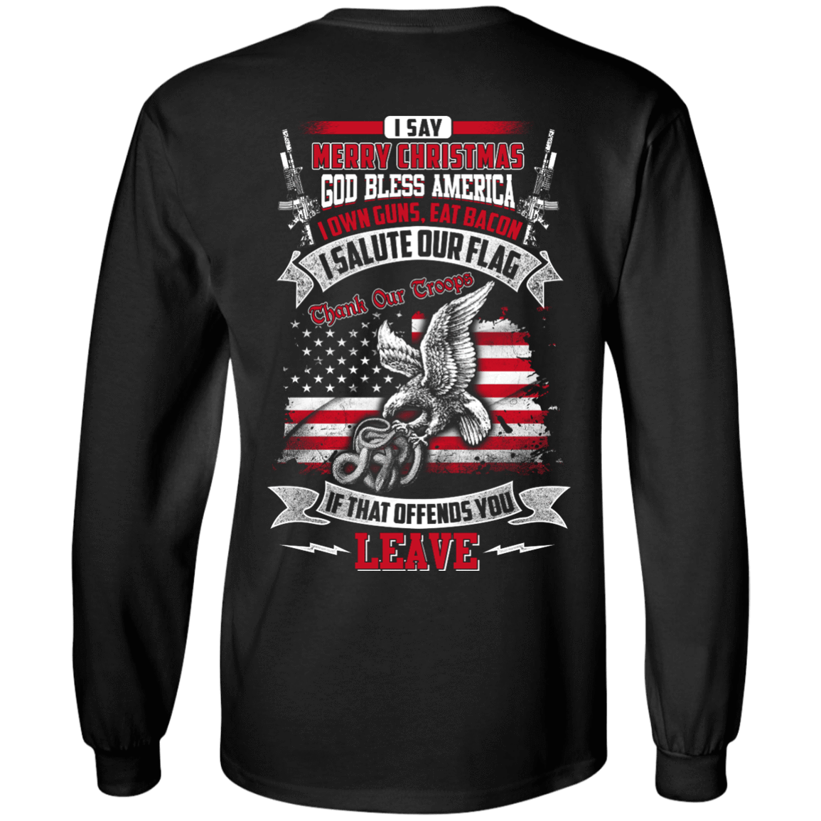 I Say Merry Christmas God Bless America Christmas T-Shirt & Hoodie | Teecentury.com