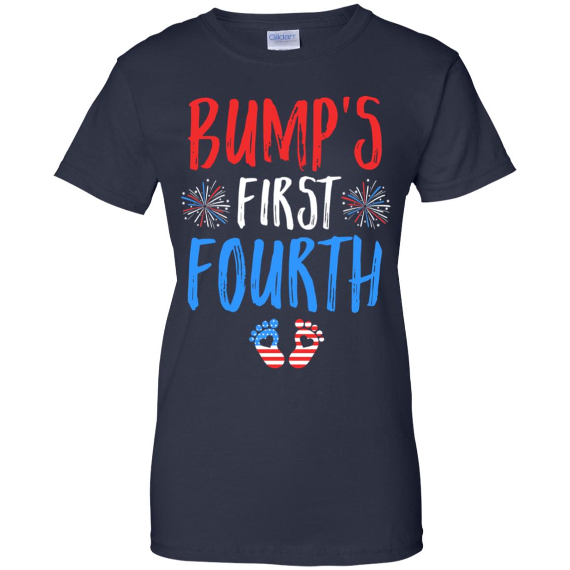 4th Of July Pregnancy Announcement Bump's First Fourth T-Shirt & Tank Top | Teecentury.com