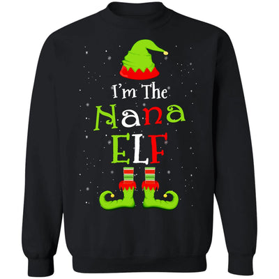 I'm The Nana Elf Family Matching Funny Christmas Group Gift T-Shirt & Sweatshirt | Teecentury.com