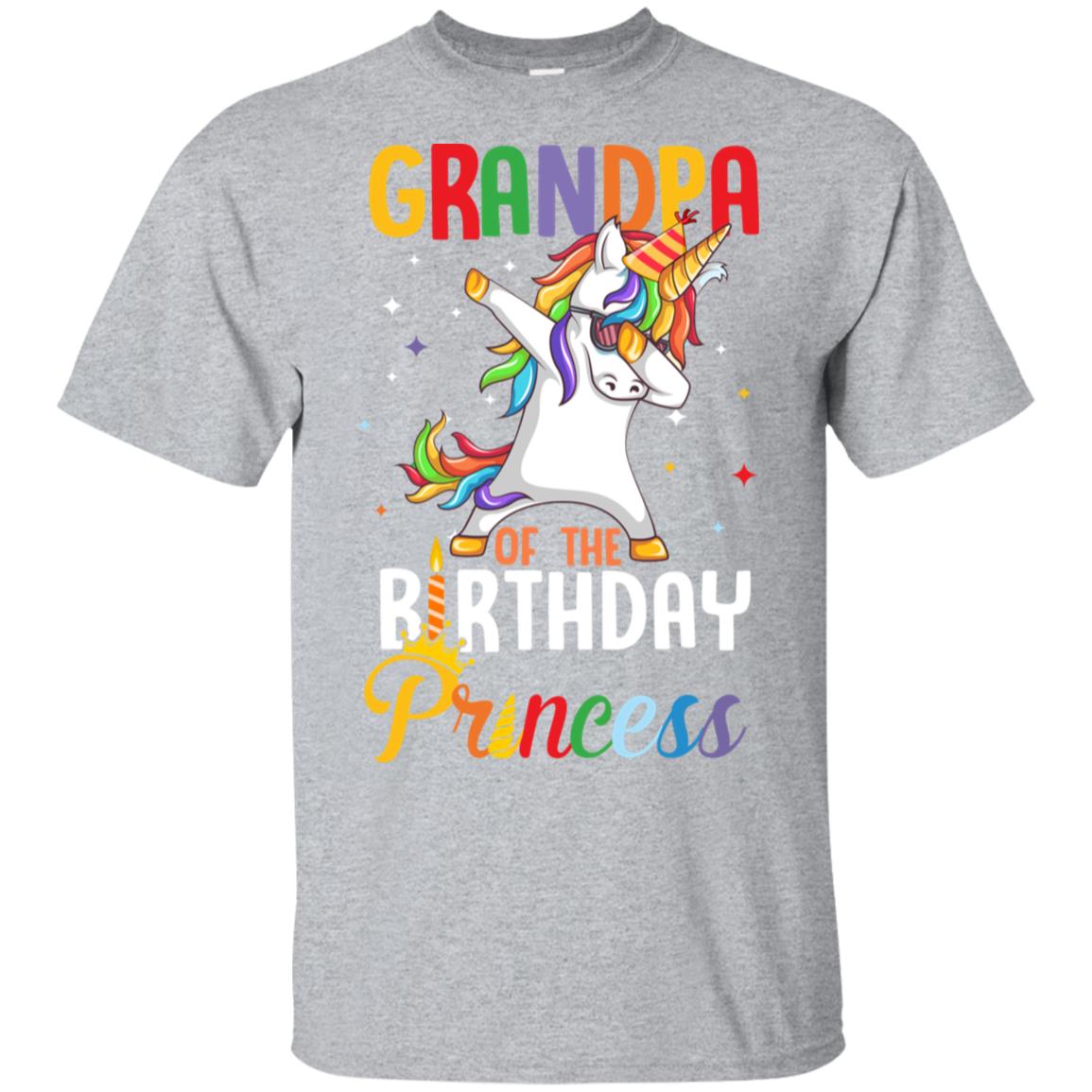 Grandpa Of The Birthday Girl Dabbing Unicorn Party T-Shirt & Hoodie | Teecentury.com