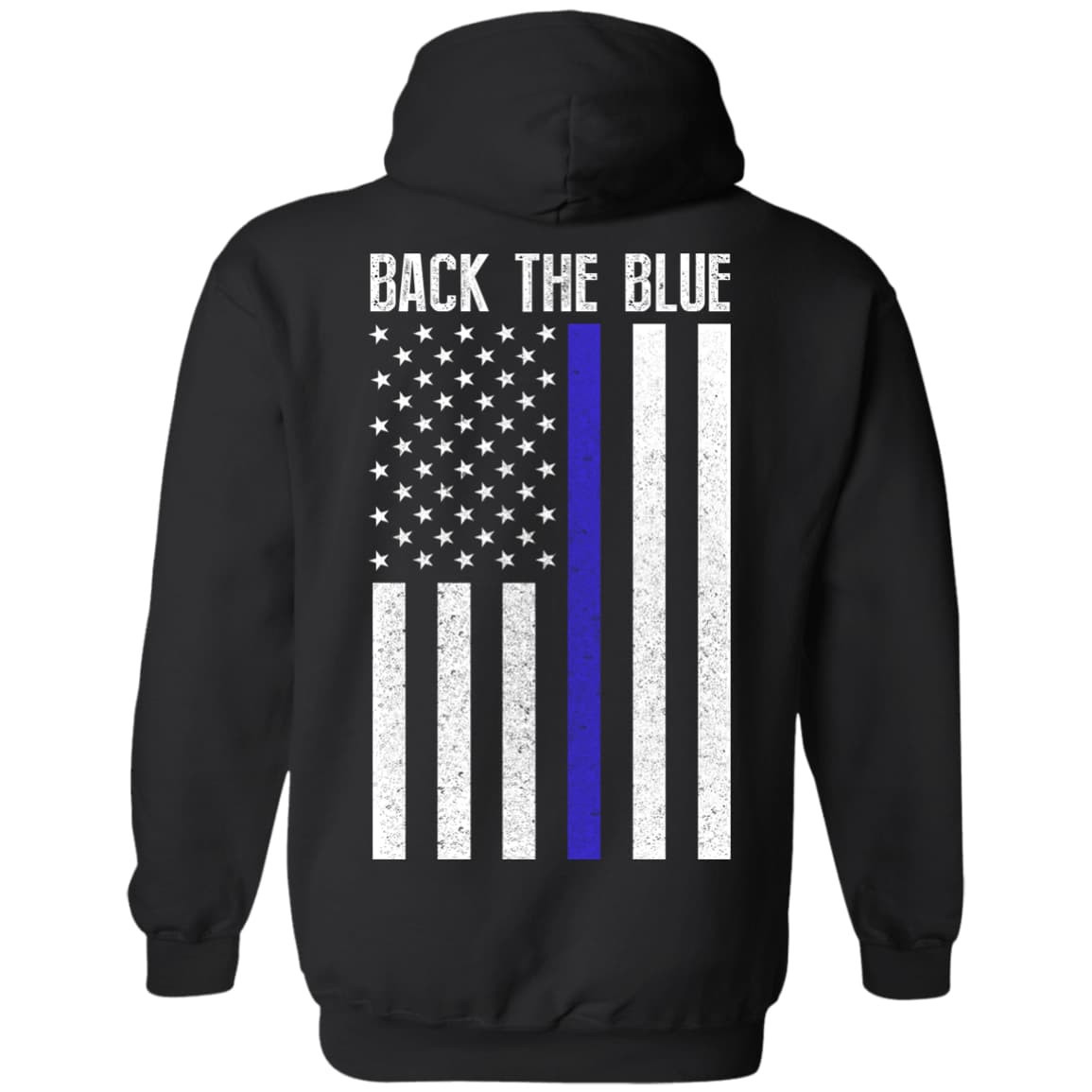 BACK THE BLUE Thin Blue Line Flag T-Shirt & Hoodie | Teecentury.com