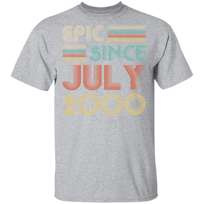 Epic Since July 2000 Vintage 22th Birthday Gifts T-Shirt & Hoodie | Teecentury.com