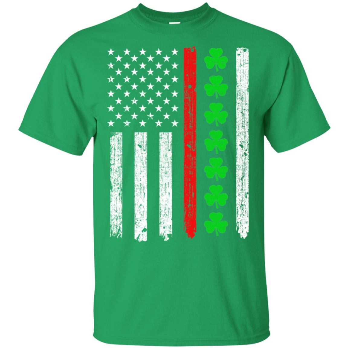 Thin Red Line Shamrock Irish St Patricks Day Fireman T-Shirt & Hoodie | Teecentury.com