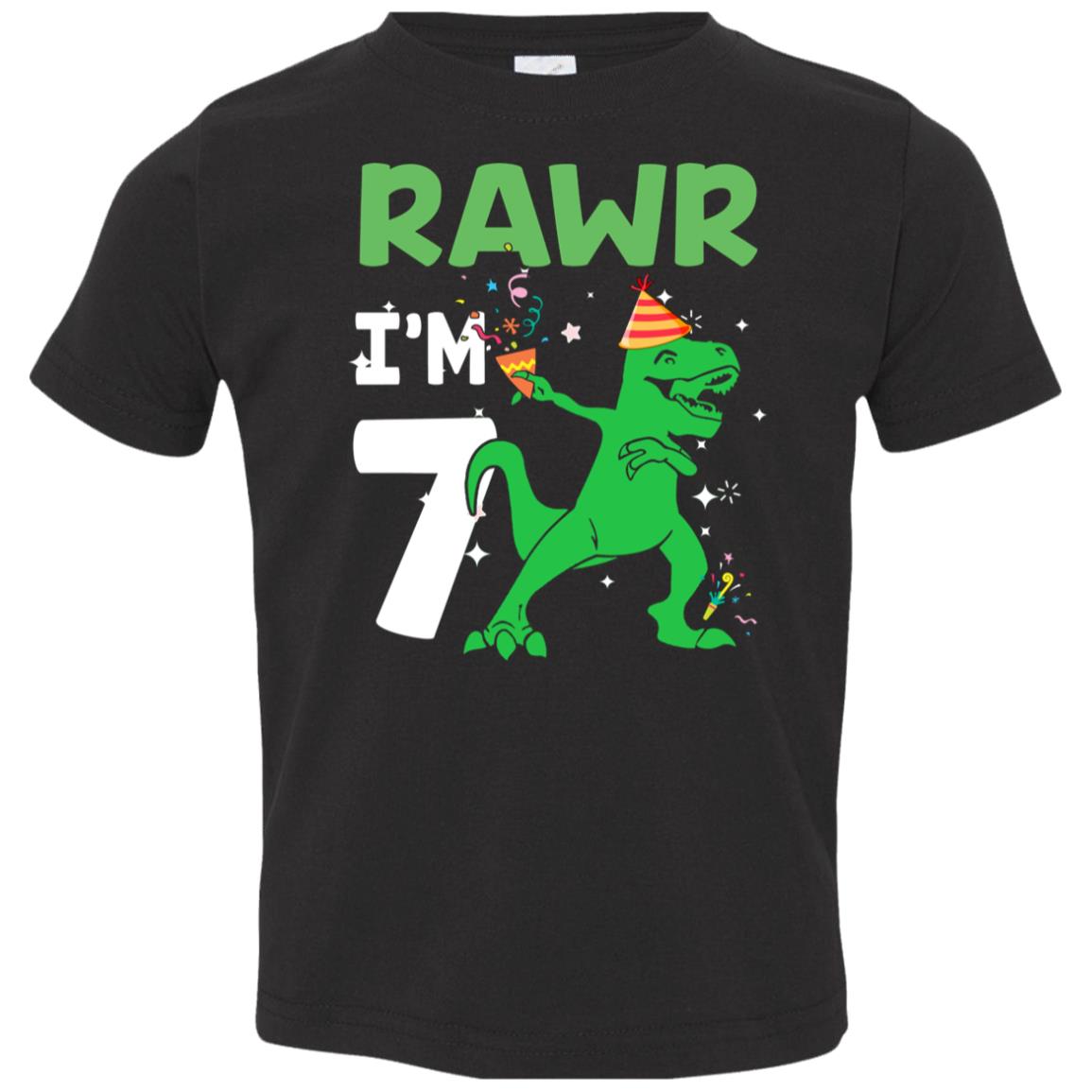 Rawr I'm 7 Birthday Gifts 2015 Dinosaur For Boys Youth Youth Shirt | Teecentury.com