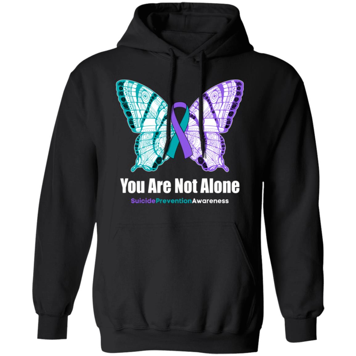 You Are Not Alone Butterfly Suicide Prevention Awareness T-Shirt & Hoodie | Teecentury.com