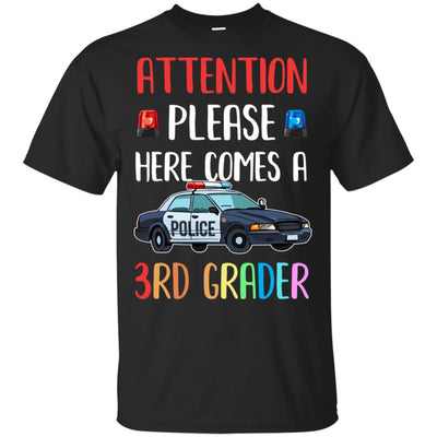Kids First Day Of School 2022 3rd Grade Police Attention Please Youth T-Shirt & Hoodie | Teecentury.com