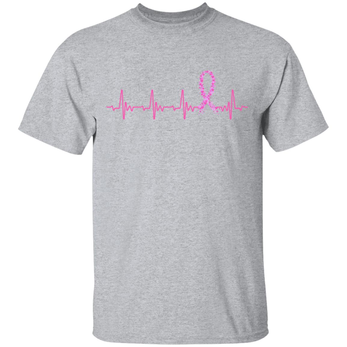 Breast Cancer Awareness Pink Ribbon Heartbeat T-Shirt & Hoodie | Teecentury.com