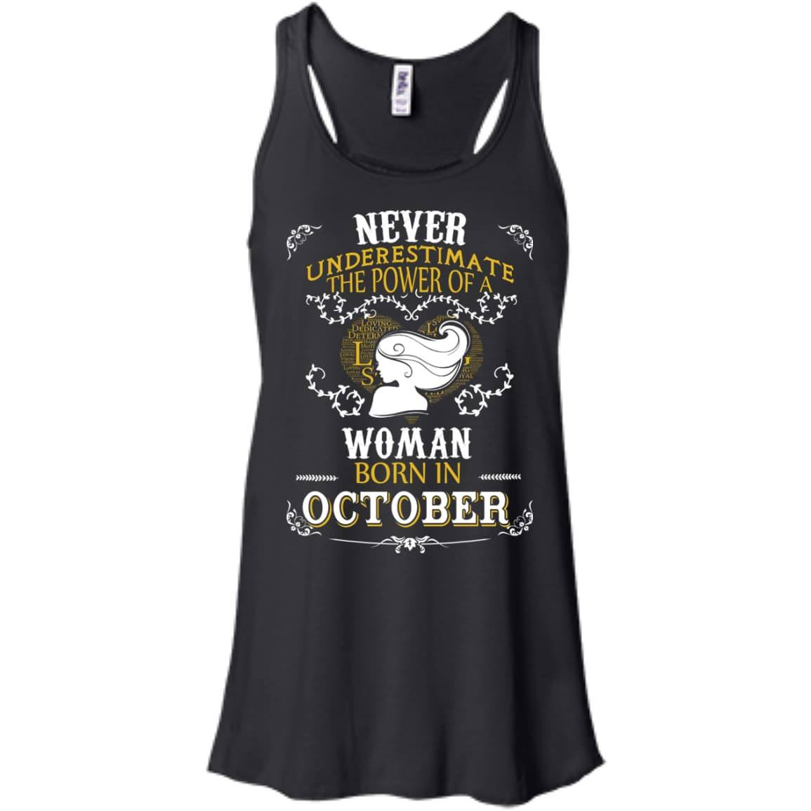 Never Underestimate The Power of A Woman Born in October T-Shirt & Hoodie | Teecentury.com