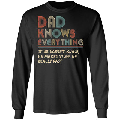 Dad Know Everything Vintage Dad Father's Day Gift T-Shirt & Hoodie | Teecentury.com