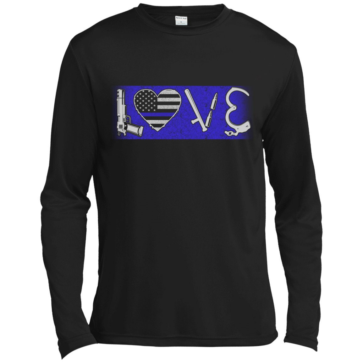 LOVE Thin Blue Line Police Officer T-Shirt & Hoodie | Teecentury.com