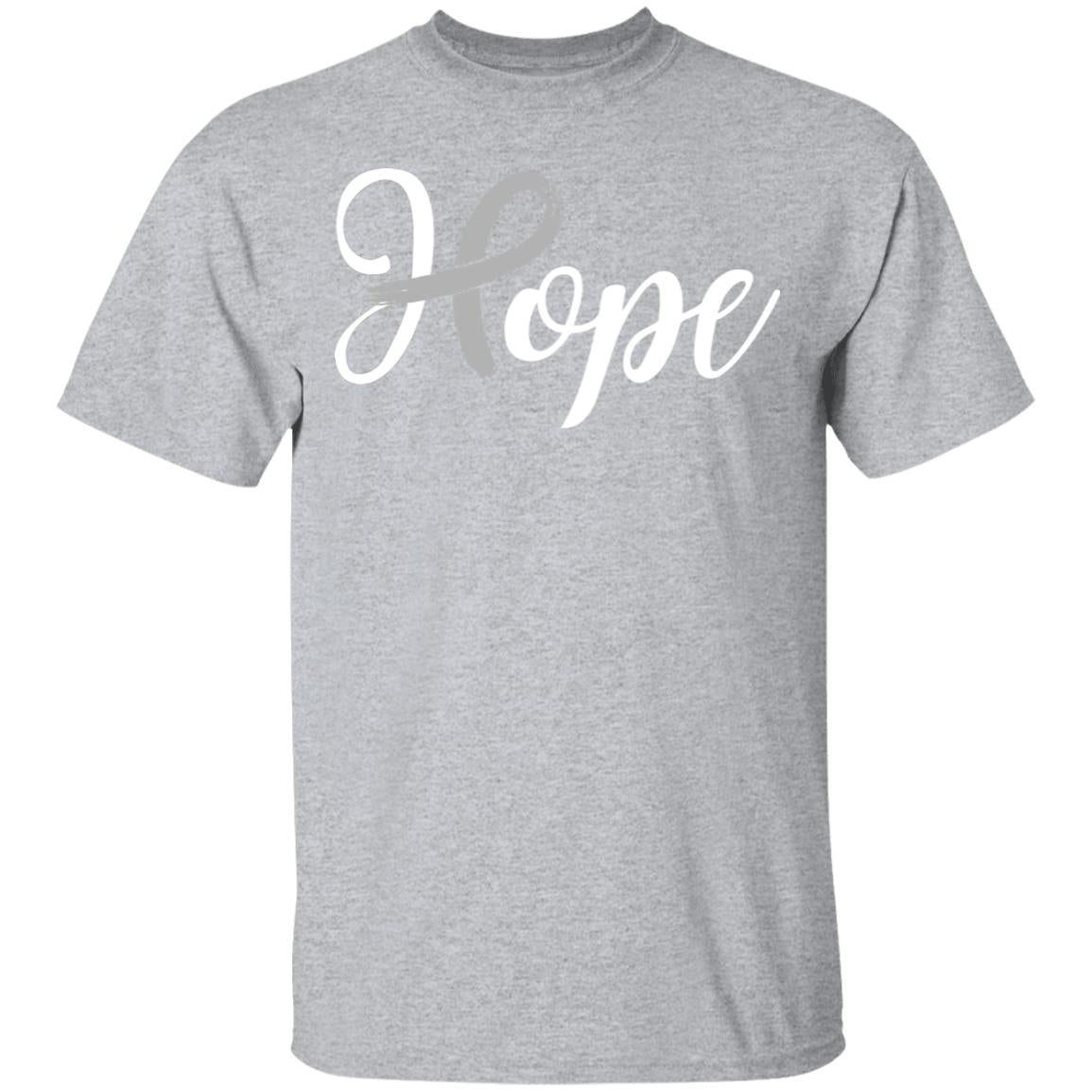 Brain Cancer Diabetes Awareness Gray Ribbon Hope T-Shirt & Hoodie | Teecentury.com