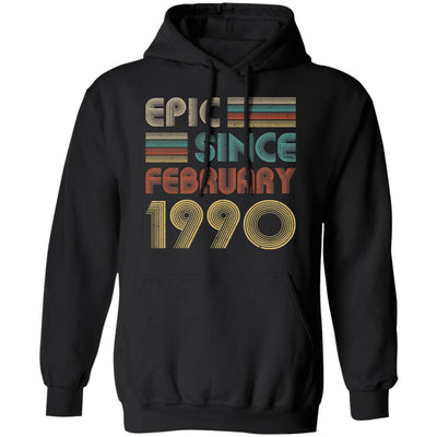 Epic Since February 1990 Vintage 32th Birthday Gifts T-Shirt & Hoodie | Teecentury.com