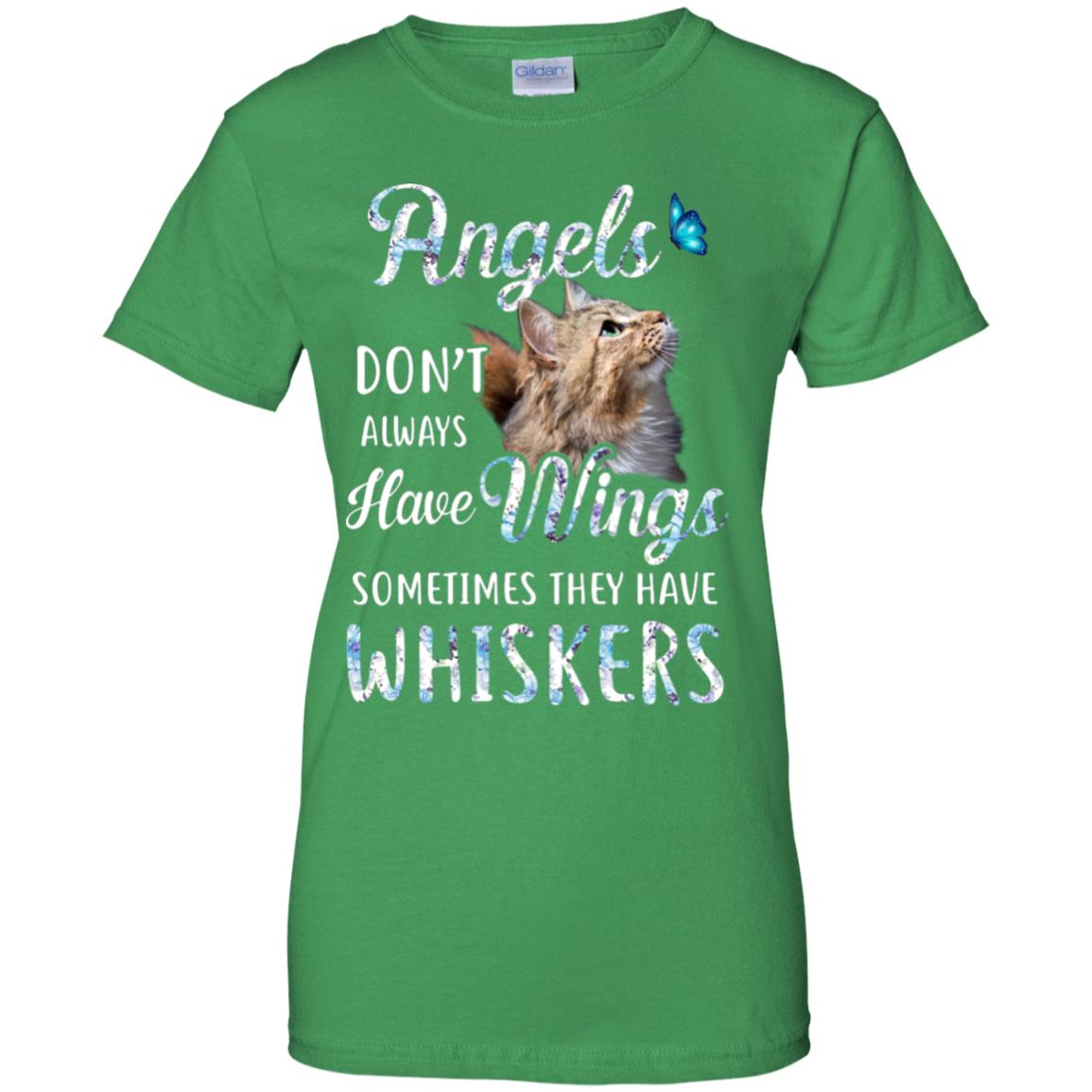 Angels Don't Always Have Wings Sometimes They Have Whiskers T-Shirt & Tank Top | Teecentury.com