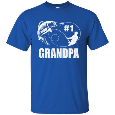 #1 Grandpa Fishing Fisherman Best Fathers Day Gift T-Shirt & Hoodie | Teecentury.com