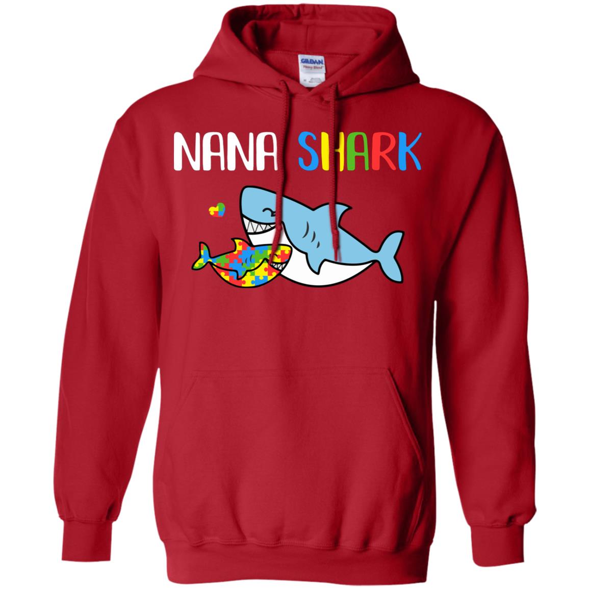 Nana Shark Support Autism Awareness For Grandchild T-Shirt & Hoodie | Teecentury.com