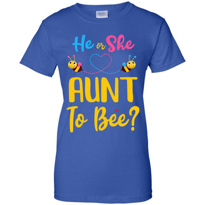 Gender Reveal Pink Or Blue What Will It Bee He Or She Aunt T-Shirt & Hoodie | Teecentury.com
