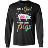 Just A Girl Who Loves Pigs Cute Pig Lover T-Shirt & Hoodie | Teecentury.com