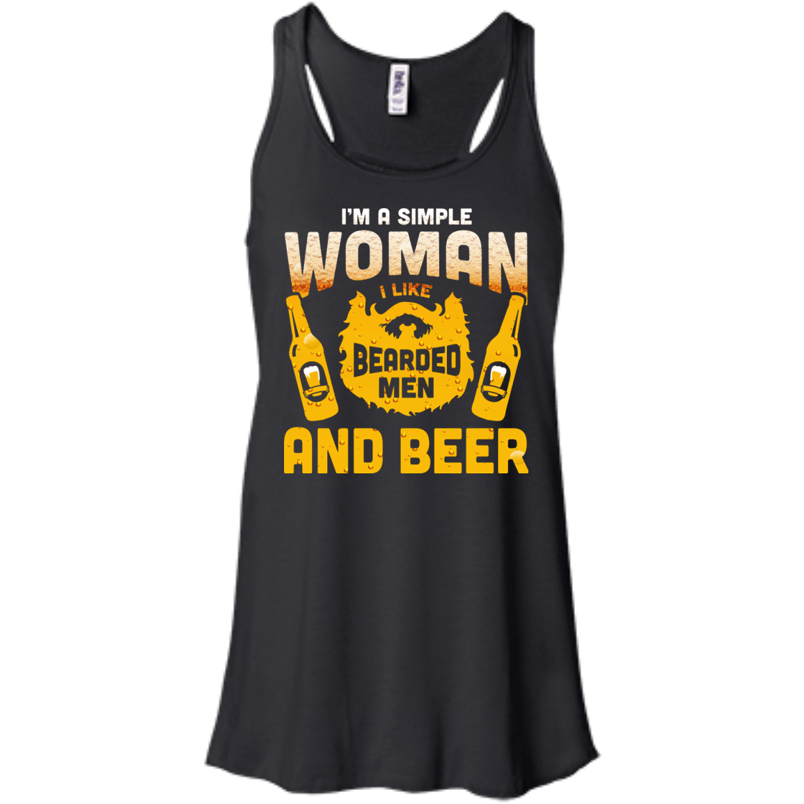 I'm A Simple Woman I Like Bearded Men And Beer T-Shirt & Hoodie | Teecentury.com