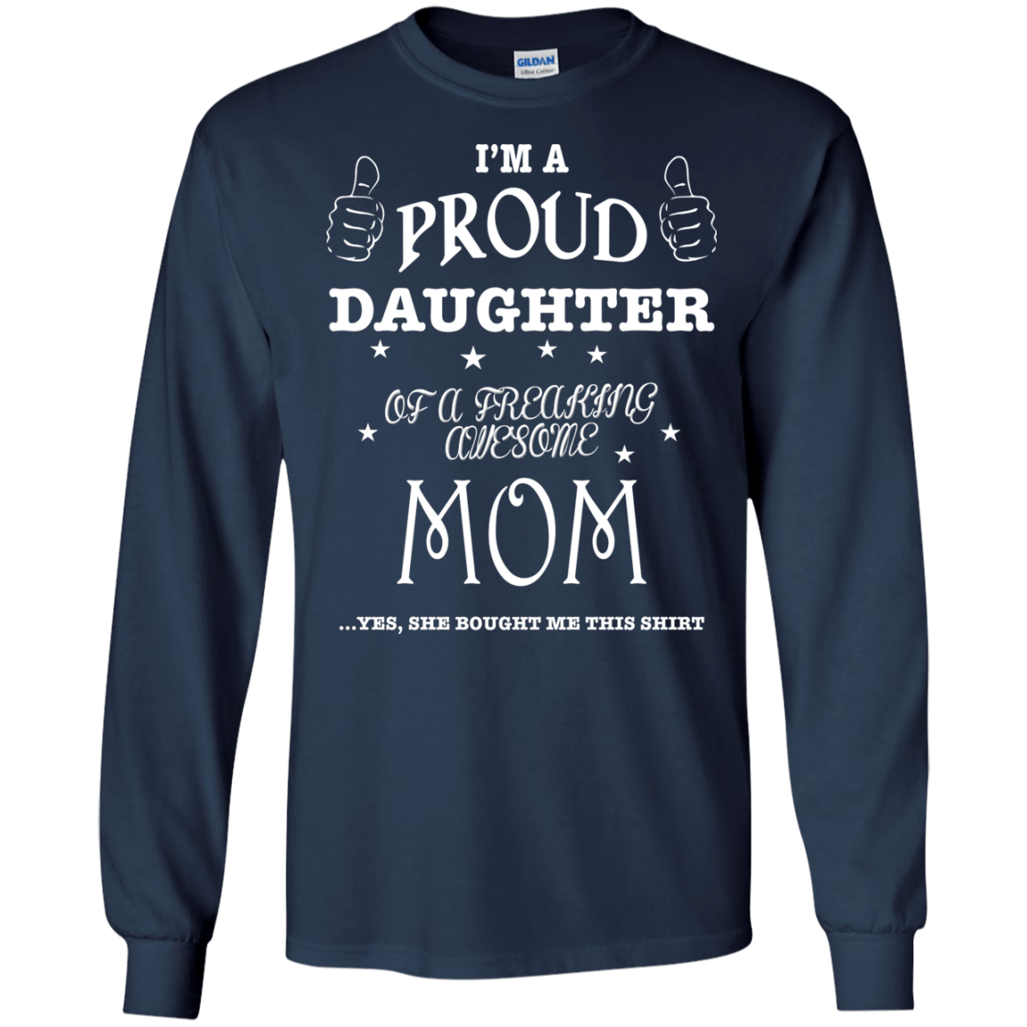 PROUD DAUGHTER OF AWESOME MOM T-Shirt & Hoodie | Teecentury.com