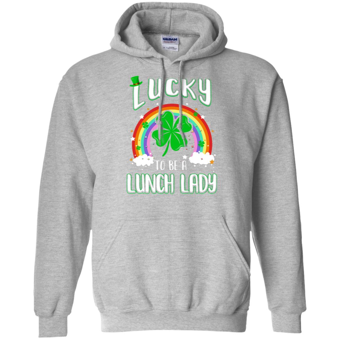 Funny St Patricks Day Lucky To Be A Lunch Lady T-Shirt & Hoodie | Teecentury.com