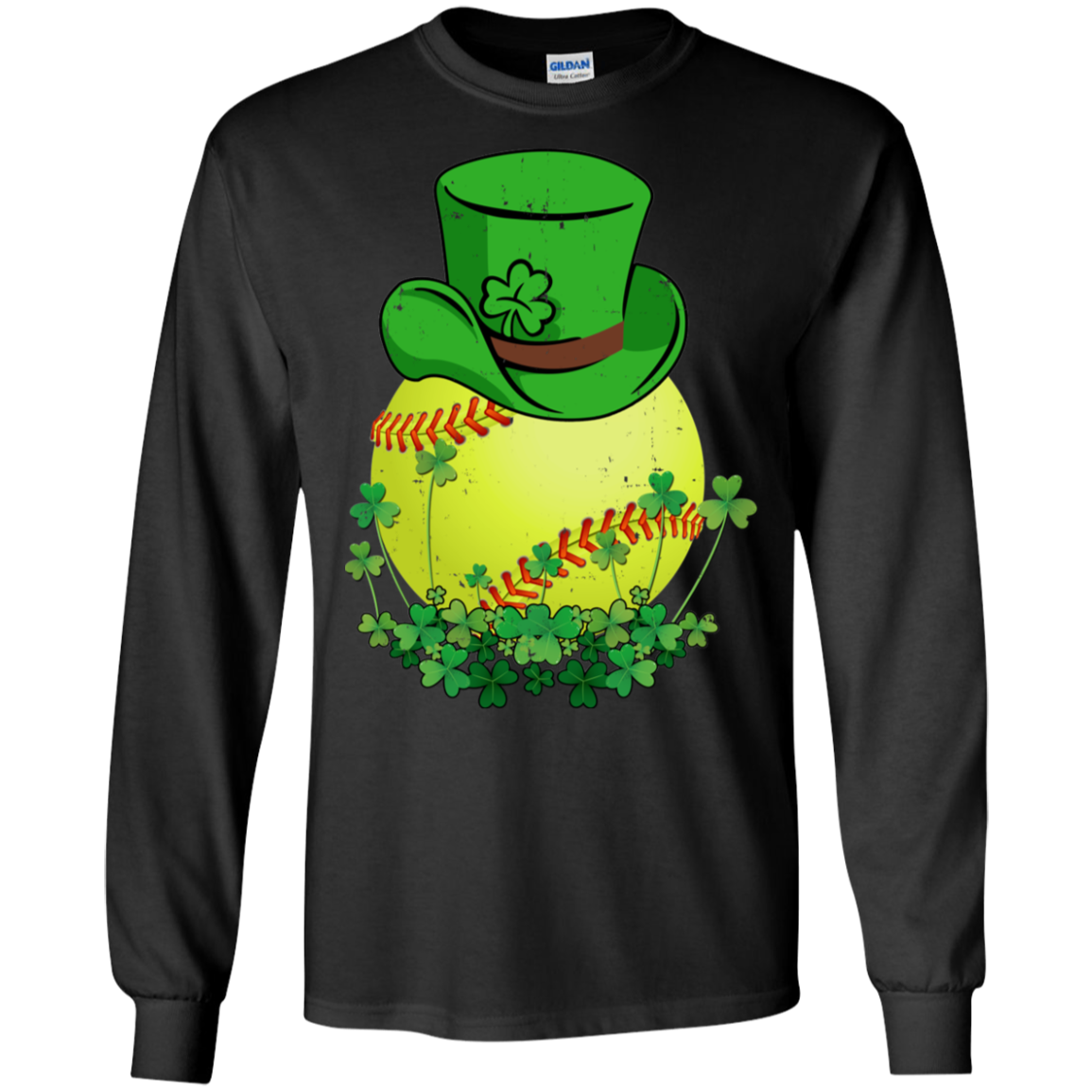 Shamrock Softball Leprechaun St Patricks Day T-Shirt & Hoodie | Teecentury.com