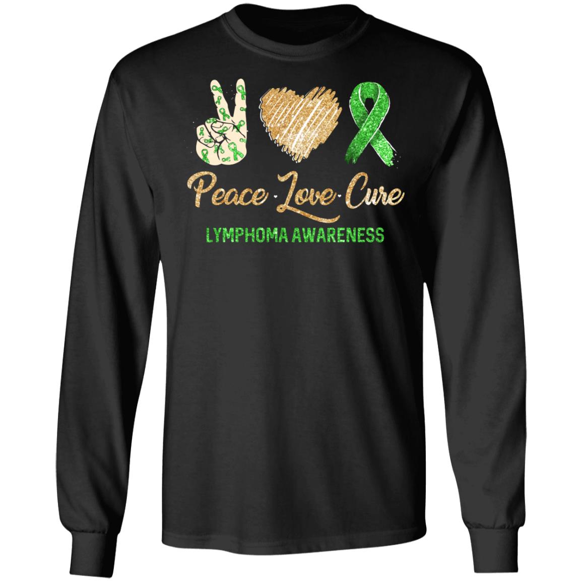 Peace Love Cure Lymphoma Awareness T-Shirt & Hoodie | Teecentury.com