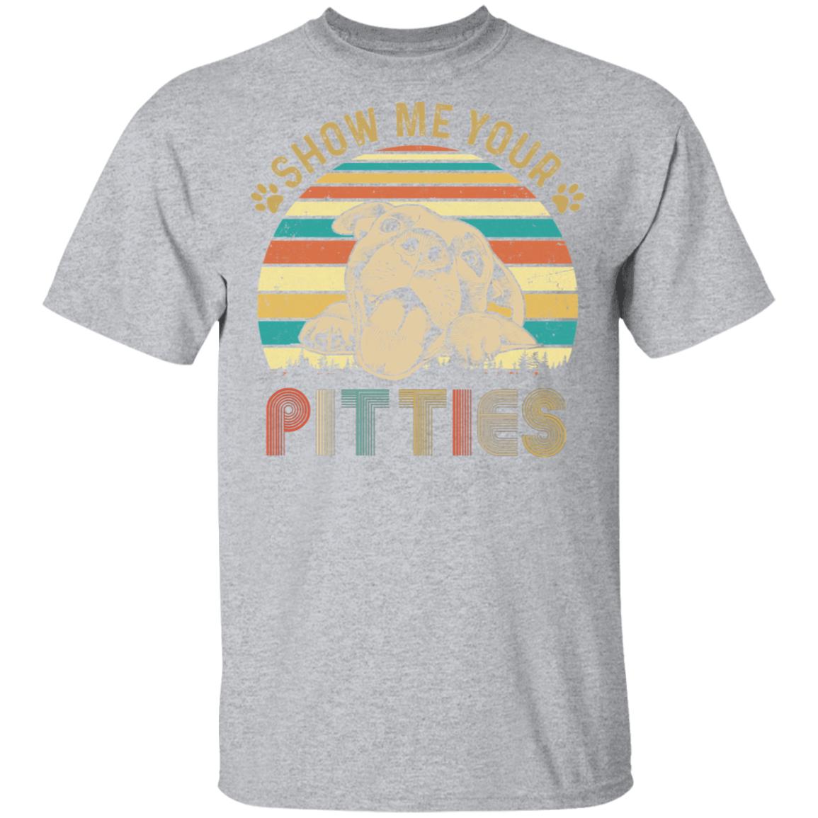 Show Me Your Pitties Retro Vintage Pitbull Lover Gift T-Shirt & Tank Top | Teecentury.com