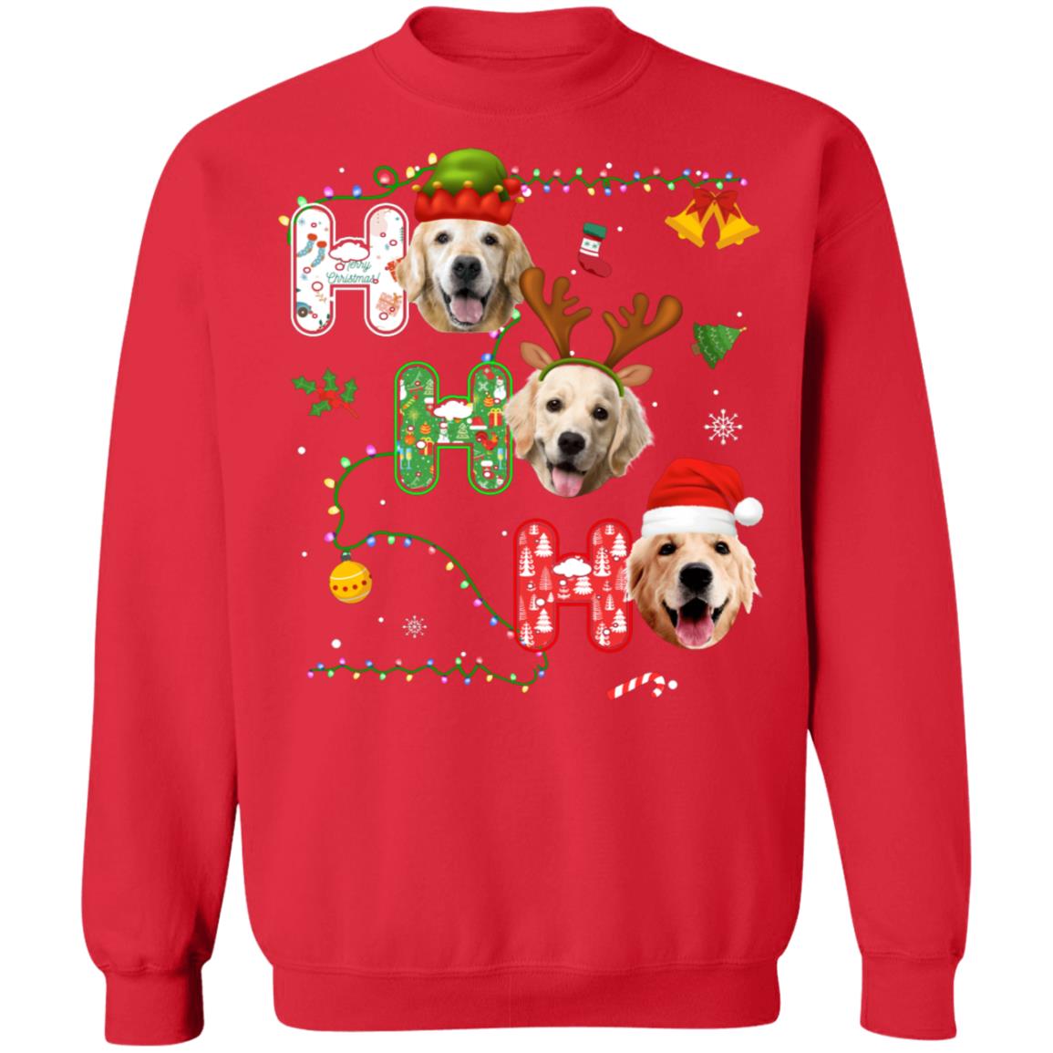 Christmas Ho Ho Ho Golden Retriever Lover Funny Xmas Gift T-Shirt & Sweatshirt | Teecentury.com