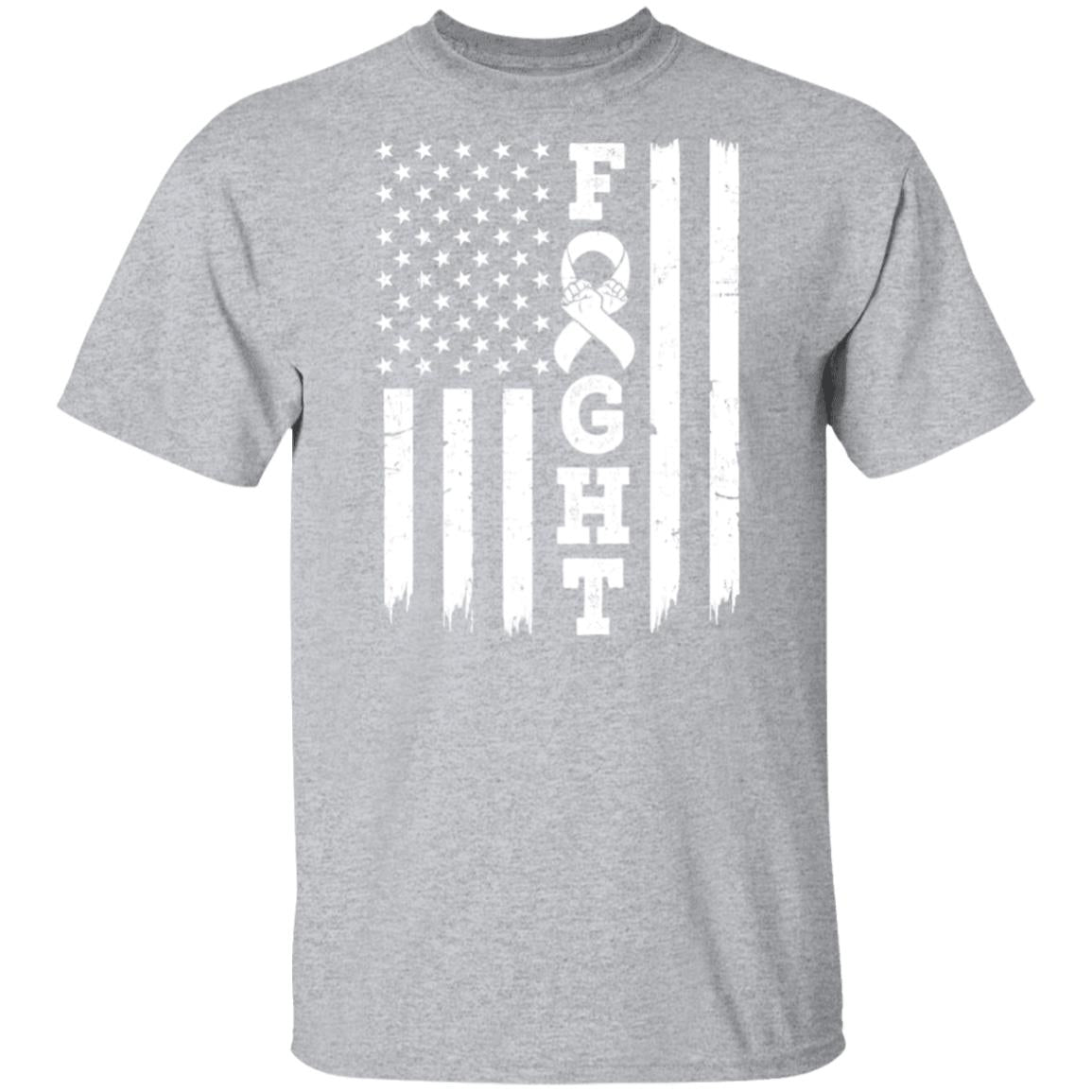 Lung Cancer Awareness American Flag Distressed T-Shirt & Hoodie | Teecentury.com