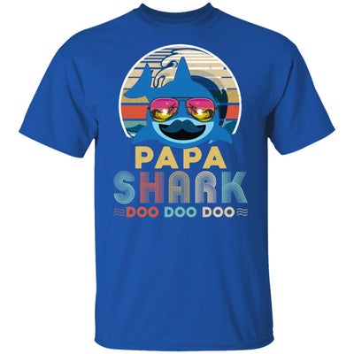 Retro Vintage Papa Shark Doo Doo Doo T-Shirt & Hoodie | Teecentury.com