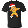 Dabbing Gingerbread Santa Soccer Christmas Pajama Gifts T-Shirt & Sweatshirt | Teecentury.com