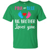 Pink Or Blue Big Brother Loves You Funny Gender Reveal Party Gift Youth Youth Shirt | Teecentury.com