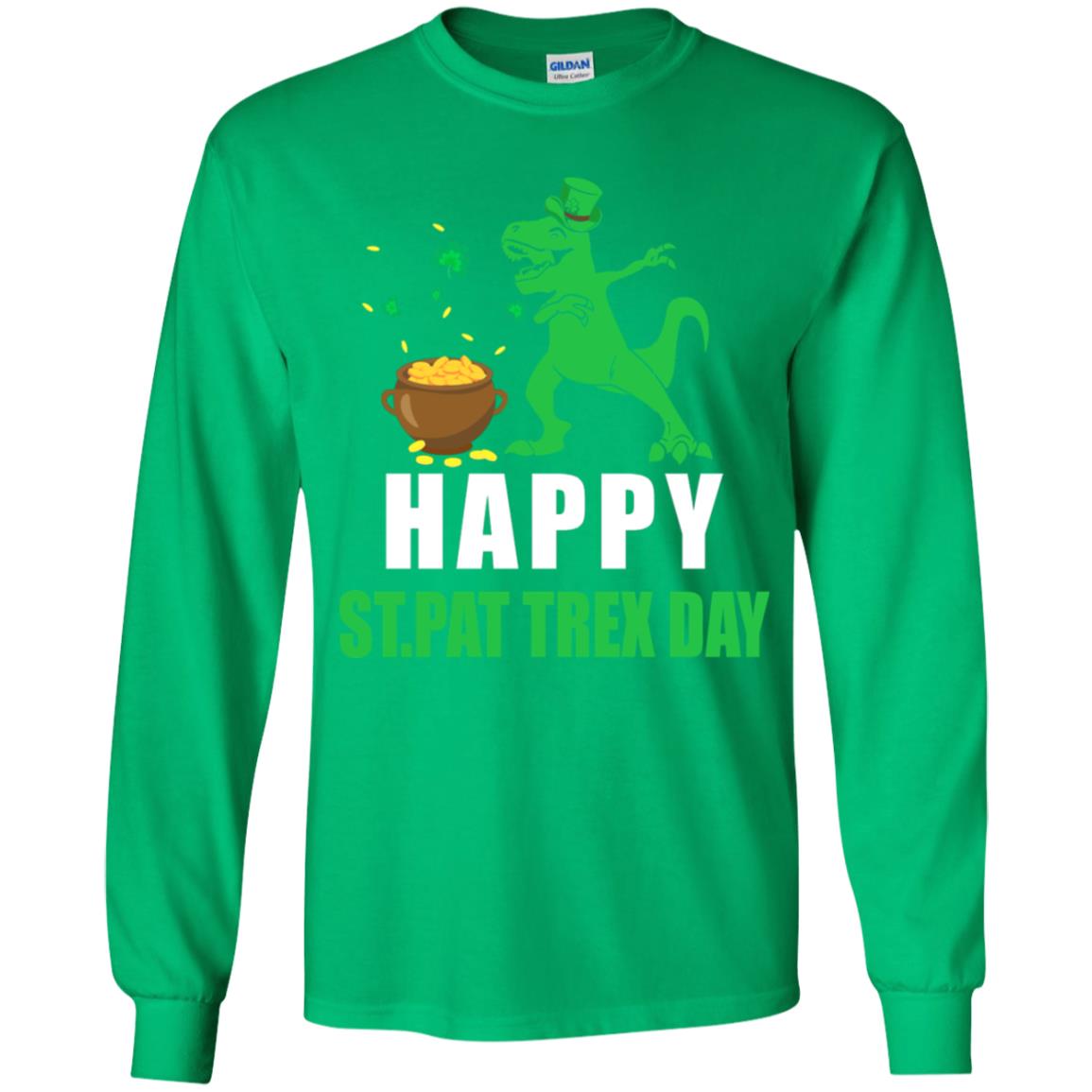 Happy St Pat T-Rex Day Dinosaur St Patrick's Day Youth Youth Shirt | Teecentury.com