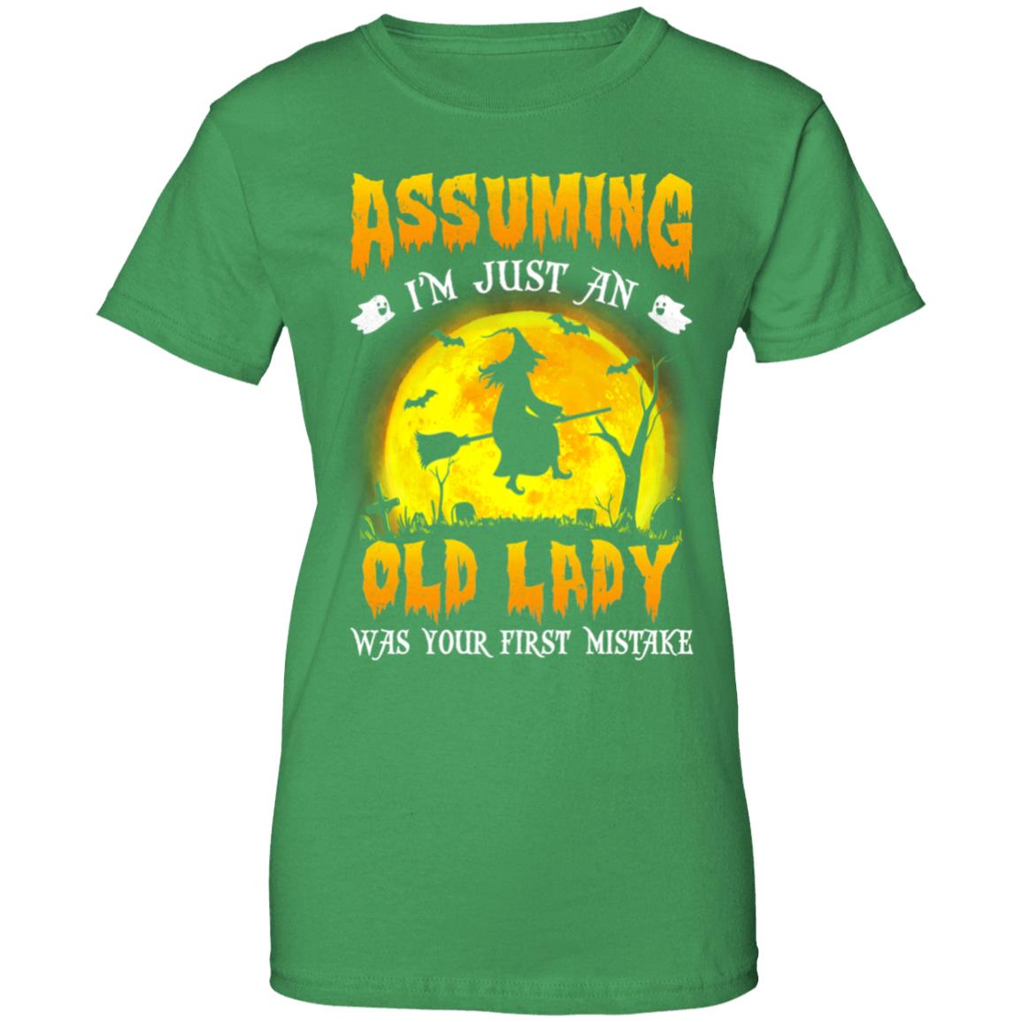 Assuming Im Just An Old Lady Funny Witch Halloween T-Shirt & Hoodie | Teecentury.com