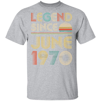 Legend Since June 1970 Vintage 52th Birthday Gifts T-Shirt & Hoodie | Teecentury.com