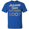 Awesome Since November 2007 Vintage 15th Birthday Gifts T-Shirt & Hoodie | Teecentury.com