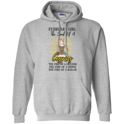 February Girl The Soul Of A Gypsy Funny Birthday Gift T-Shirt & Tank Top | Teecentury.com