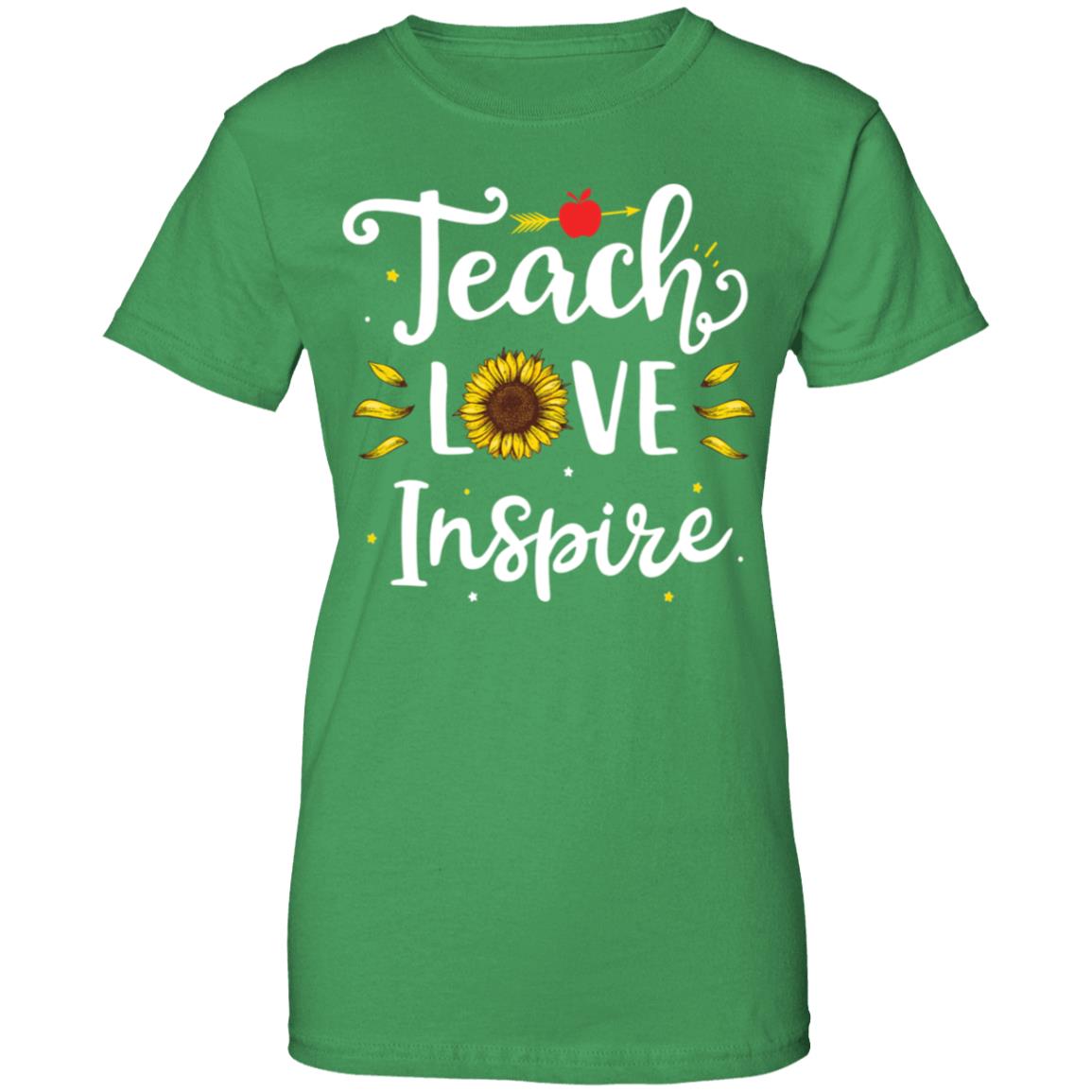 Teach Love And Inspire Teacher Sunflower T-Shirt & Hoodie | Teecentury.com