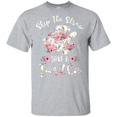 Flower Skip A Straw Save A Turtle Save Turtles T-Shirt & Hoodie | Teecentury.com