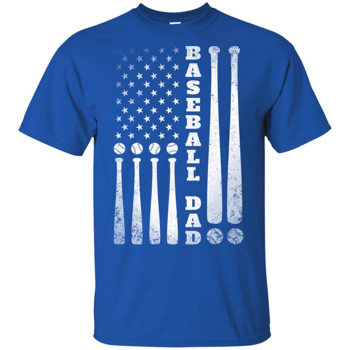 American Flag Vintage Baseball Dad Father's Day T-Shirt & Hoodie | Teecentury.com