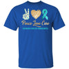 Peace Love Cure Ovarian Cancer Awareness T-Shirt & Hoodie | Teecentury.com