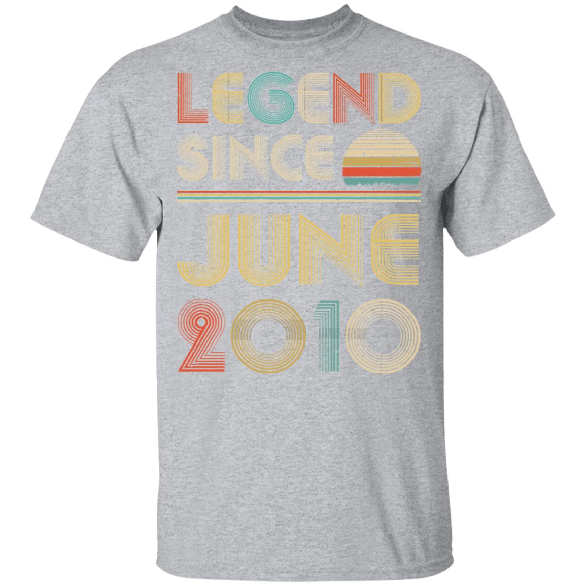 Legend Since June 2010 Vintage 12th Birthday Gifts Youth Youth Shirt | Teecentury.com