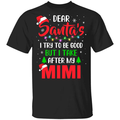 Dear Santa I Tried To Be Good But My Mimi Christmas Kids Youth Youth Shirt | Teecentury.com